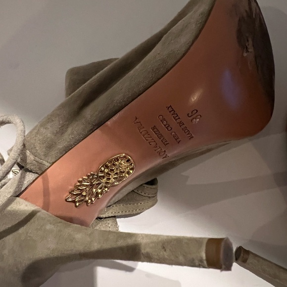 Aquazurra Suede Sandals Size 36 - Picture 4 of 5